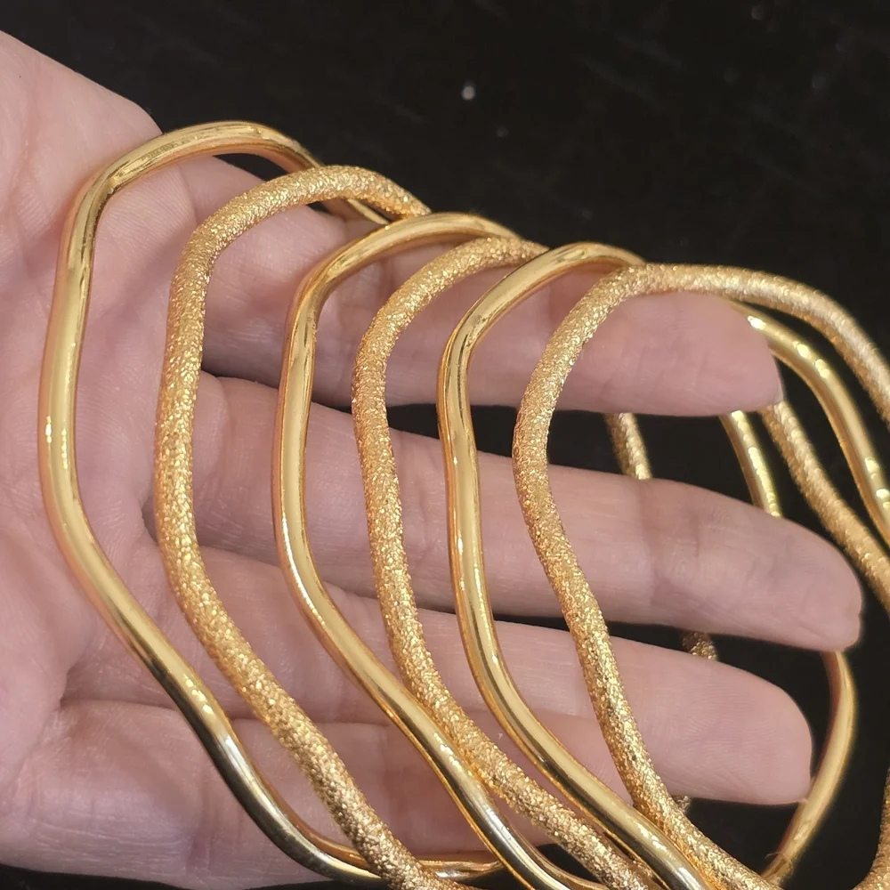 Elegant Gold-Tone Bangle Set